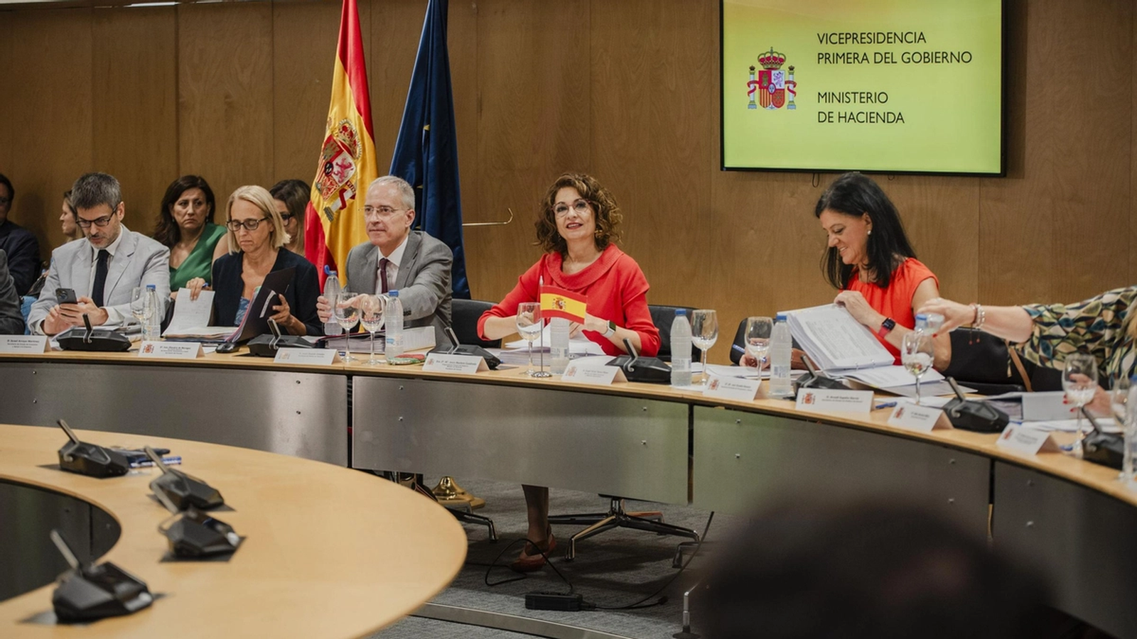 La vicepresidenta y ministra de Hacienda, María Jesús Montero, en el Consejo de Política Fiscal y Financiero.