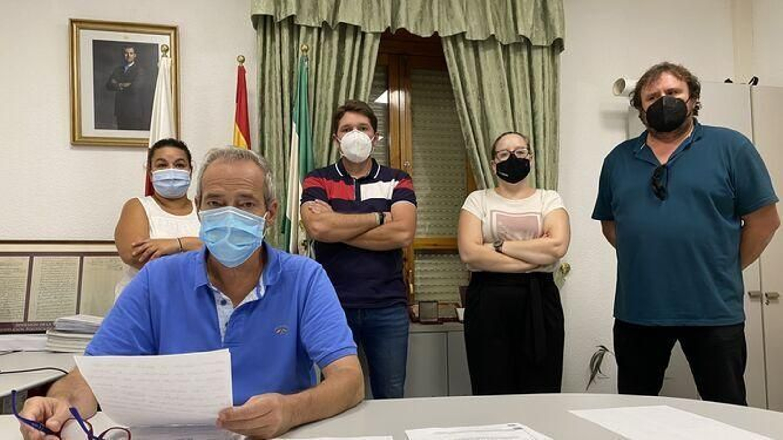 El alcalde junto a concejales del equipo de gobierno de Dalías.