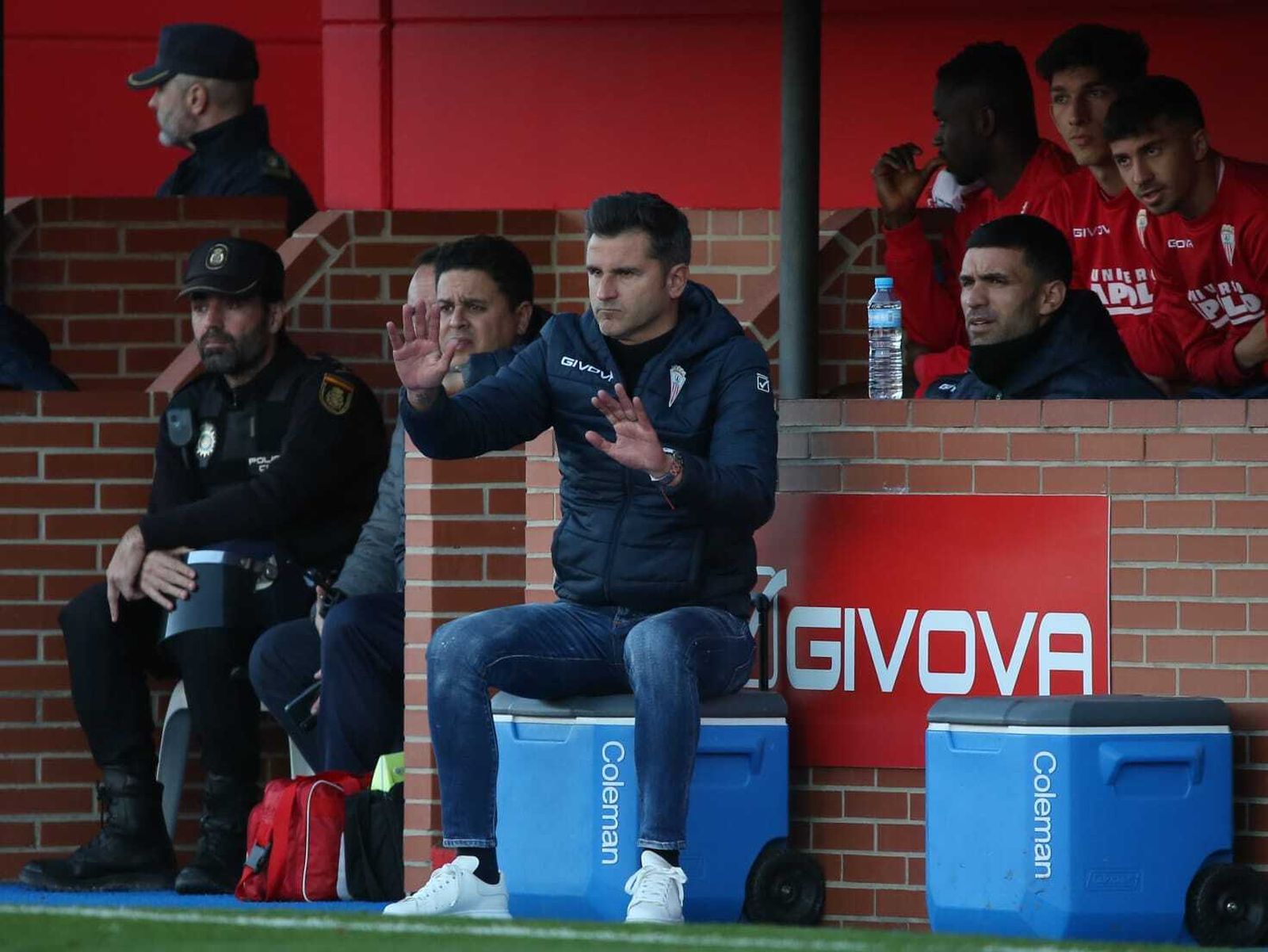 Iván Ania, durante el Algeciras-Fuenlabrada