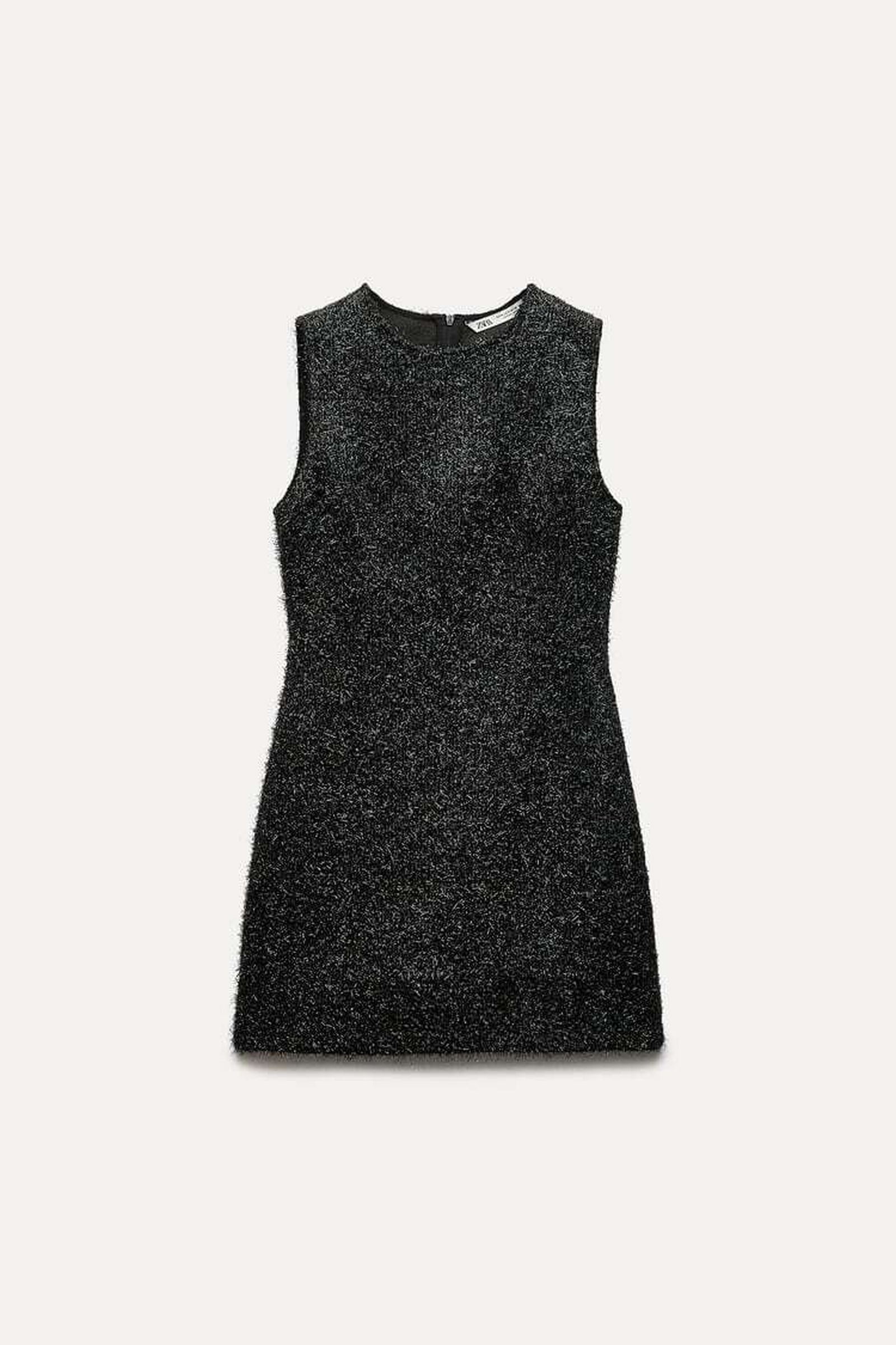 Vestido corto de brillo de Zara