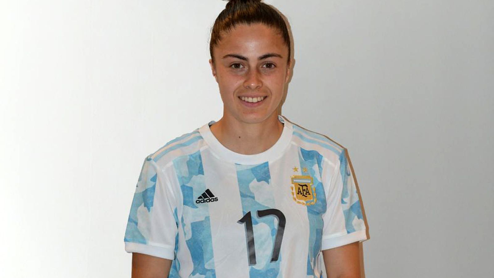 Nerea Agüero con la elástica de la Selección argentina