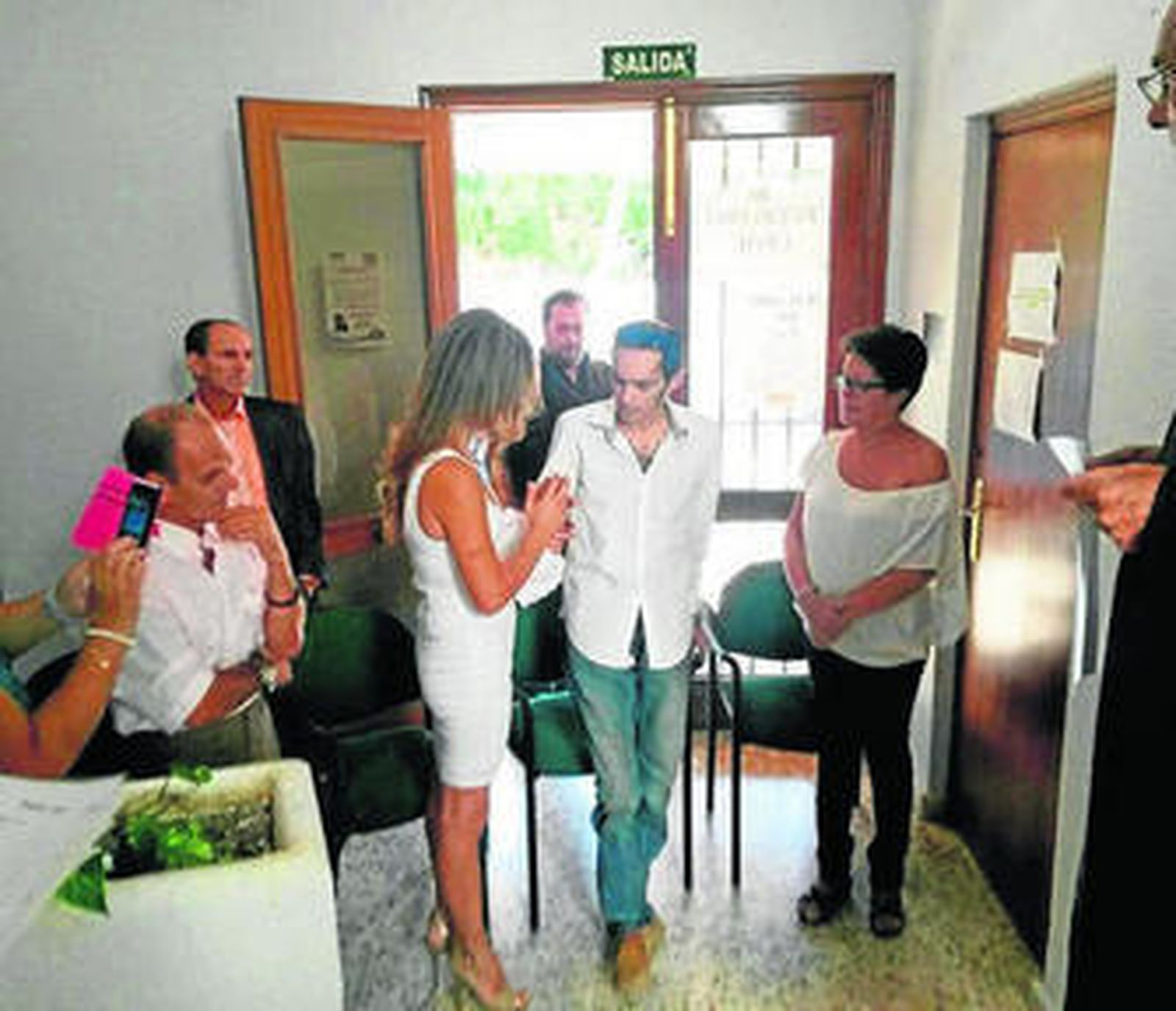 Imagen de los contrayentes el pasado domingo.