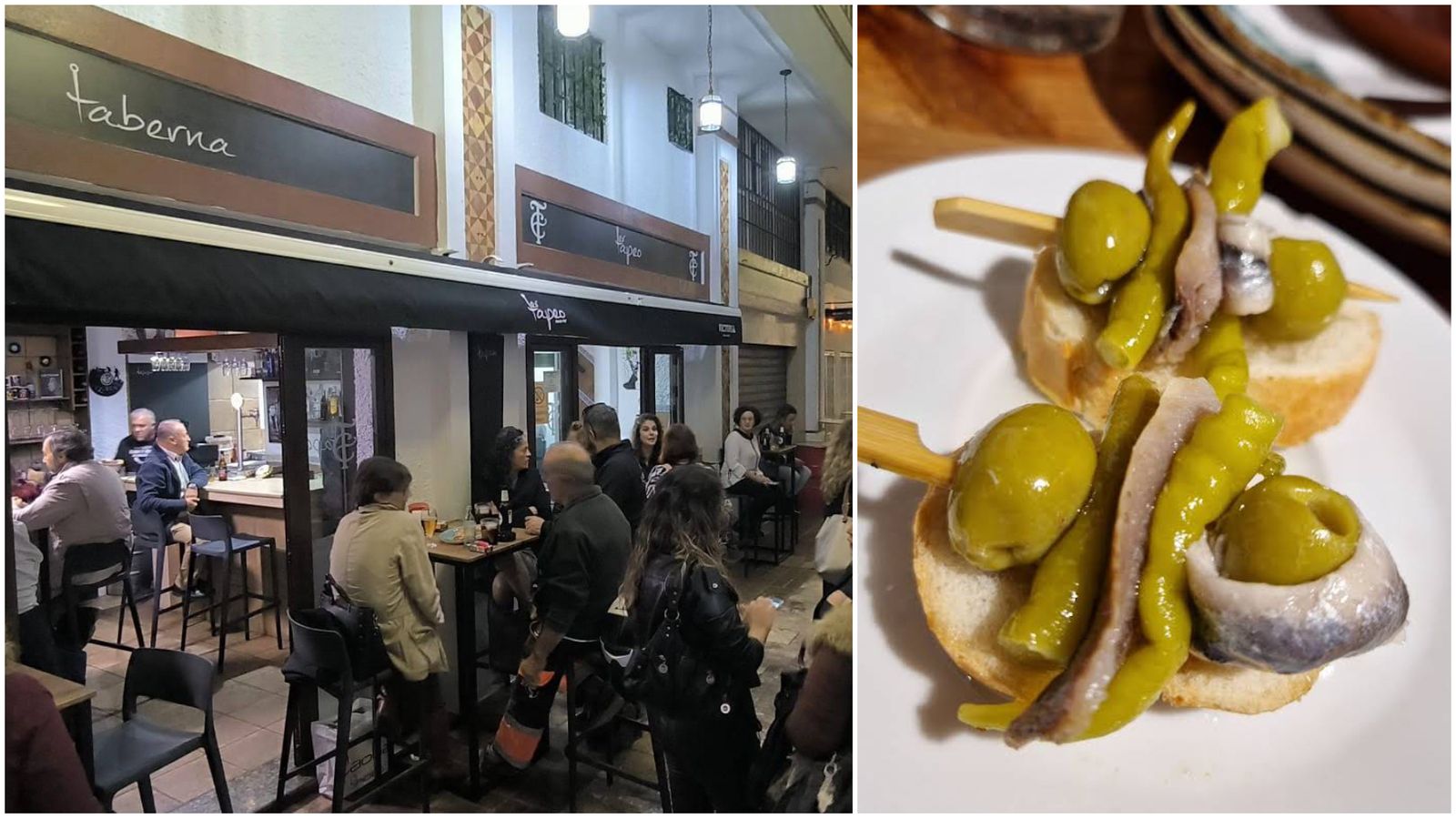 Gildas en el bar Er Tapeo, en Arroyo de la Miel.