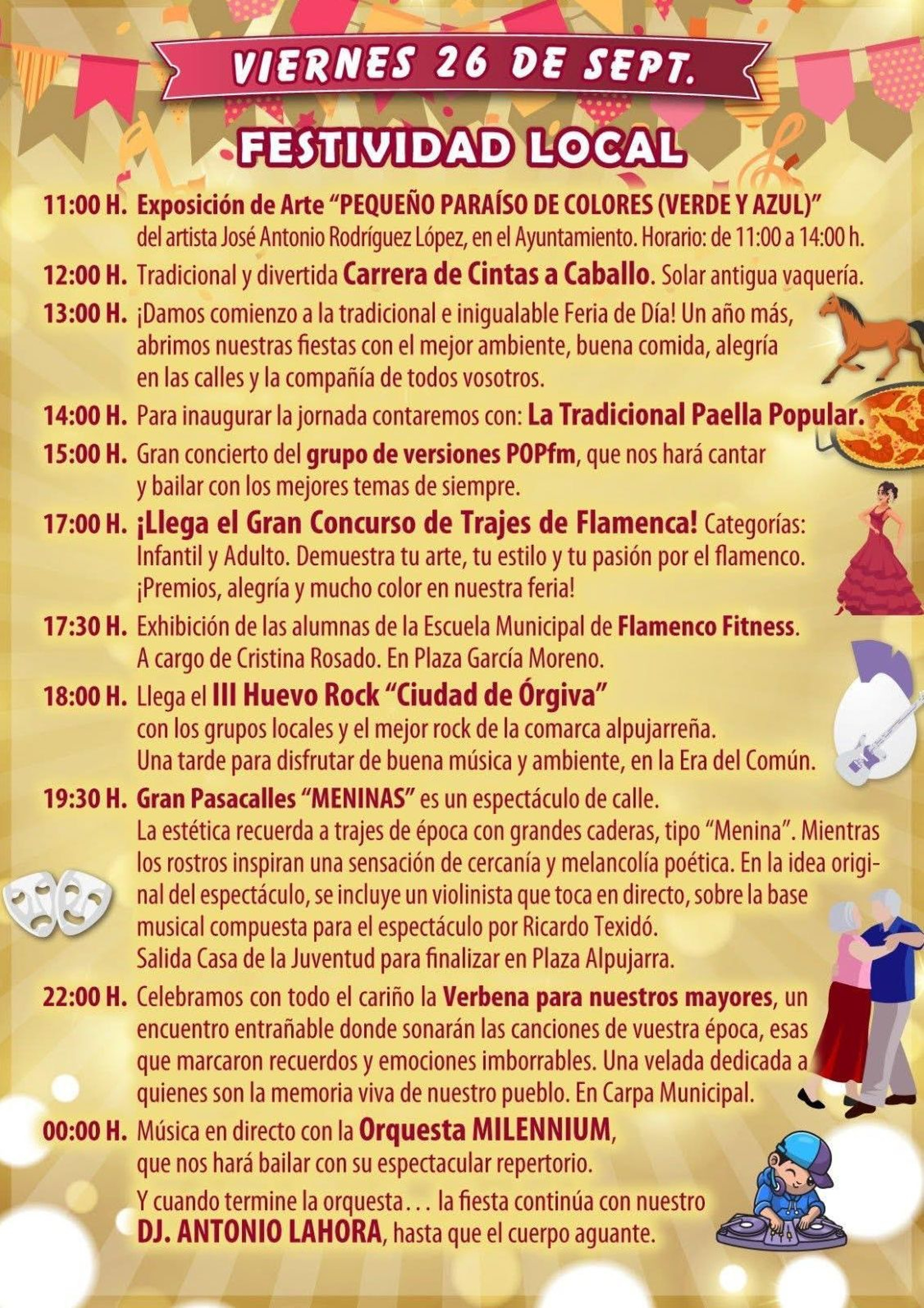 Programa de las Fiestas de Órgiva.