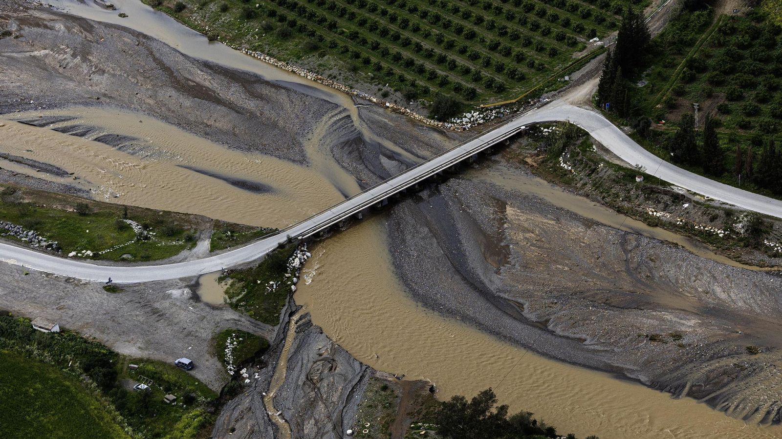 Vista aérea del río Campanillas en Málaga