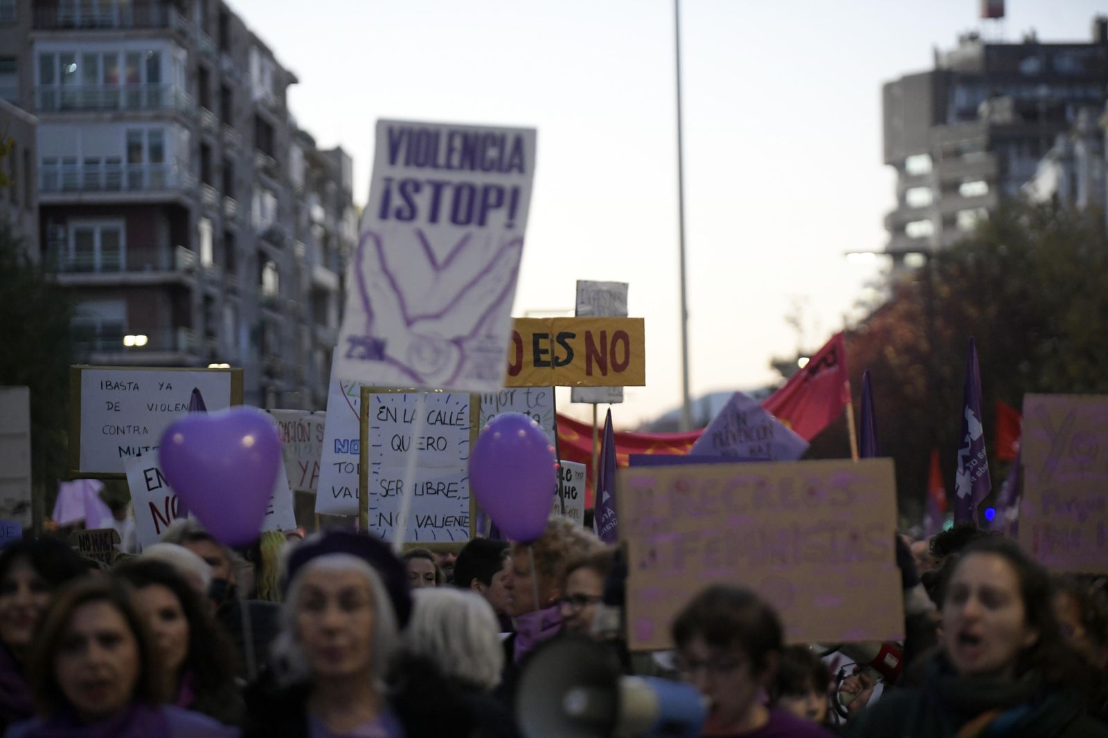La manifestación del 25-N en Granada, en imágenes