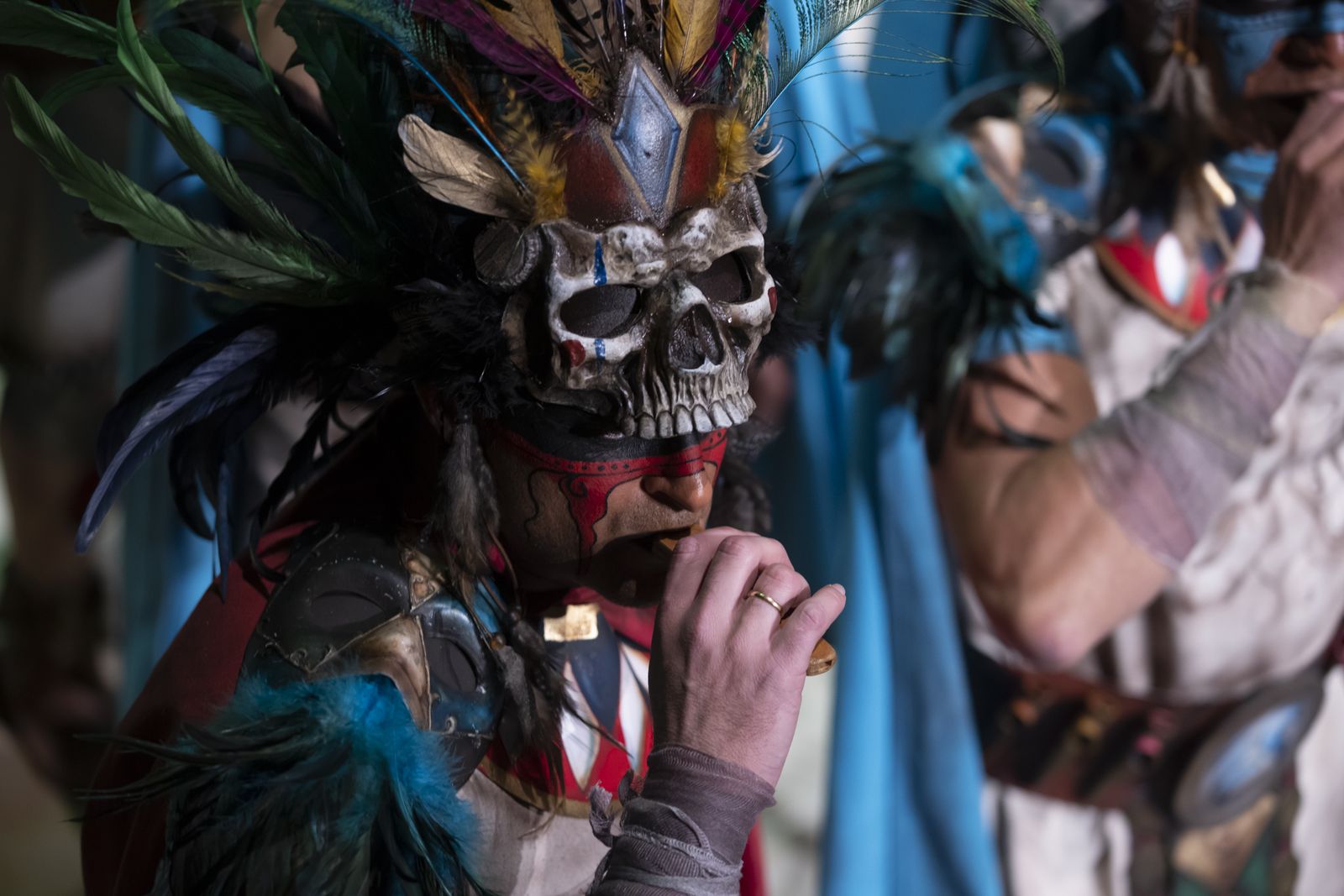 Imágenes de la actuación de la comparsa de Bollullos "El sacrificio" en el Carnaval Colombino