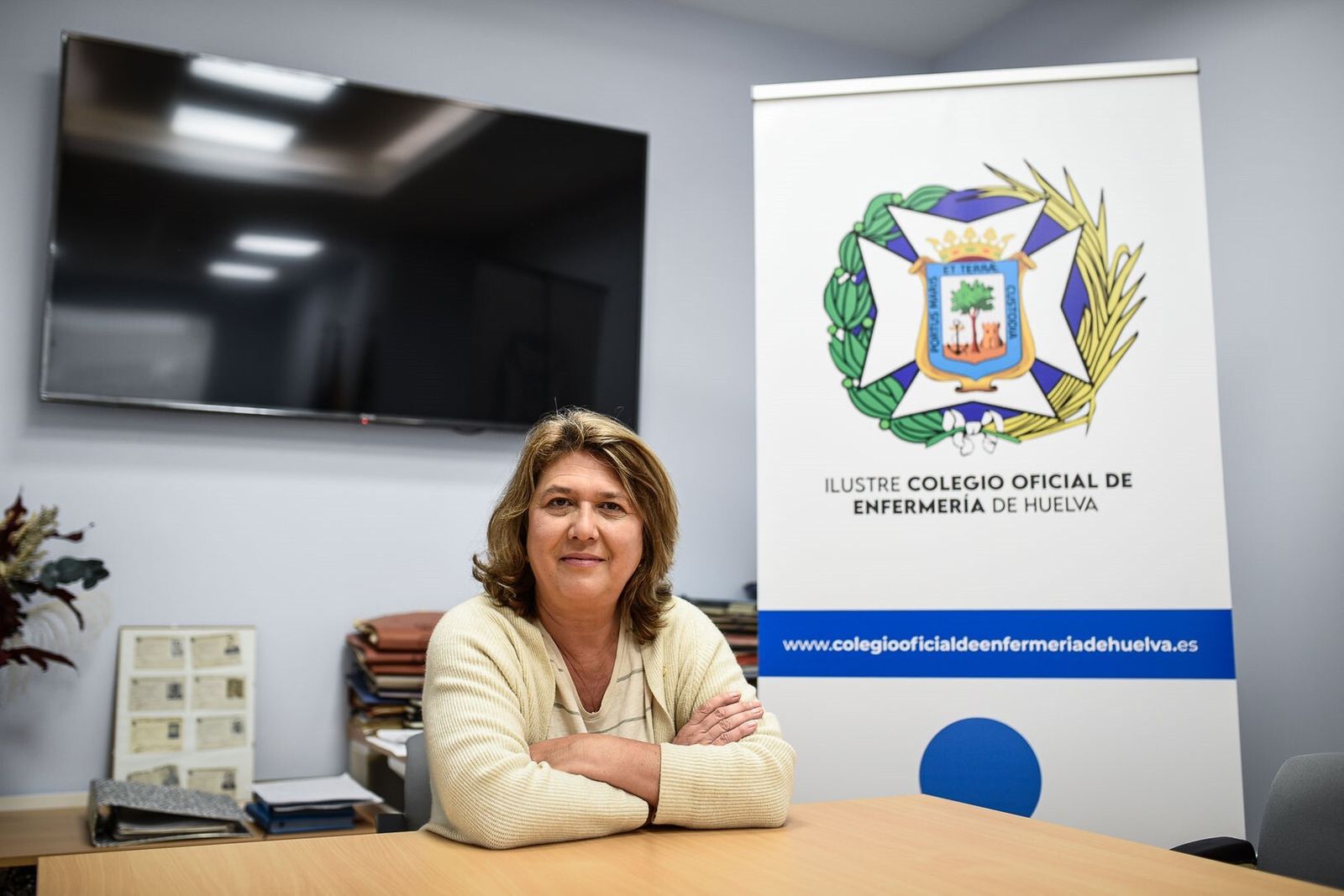 Patricia Mauri, presidenta del Colegio de Enfermería de Huelva.