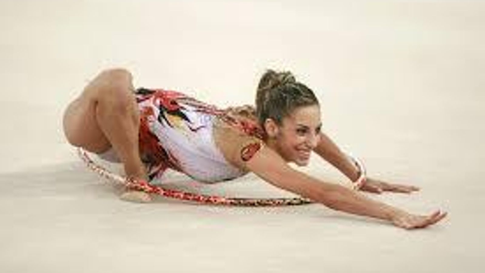 Almudena, cuando aún competía en gimnasia rítmica.