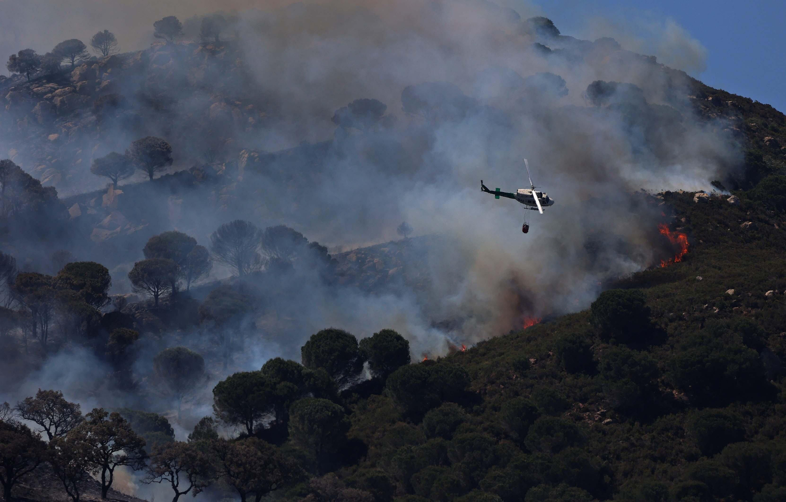 Imágenes del incendio de monte La Peña en Tarifa Imágenes del incendio de monte La Peña en Tarifa