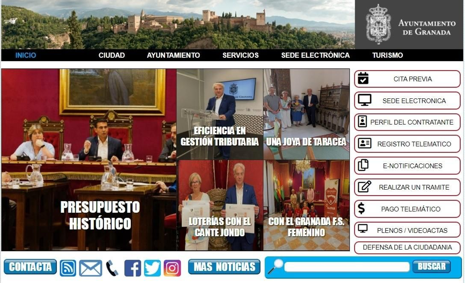 El Ayuntamiento de Granada modernizará su web para afianzarse como Smart City