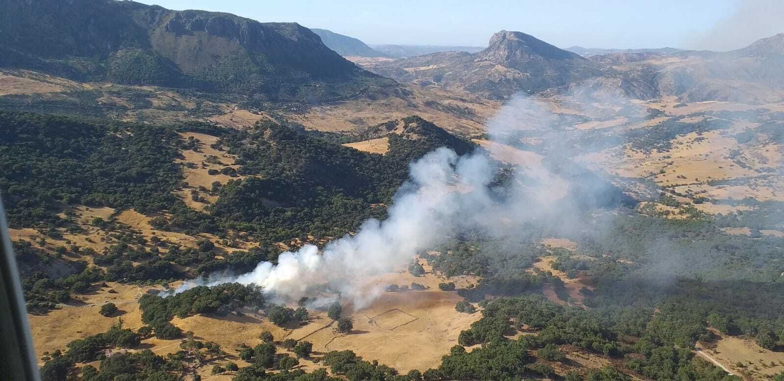 Incendio en el valle de Las Veguetas