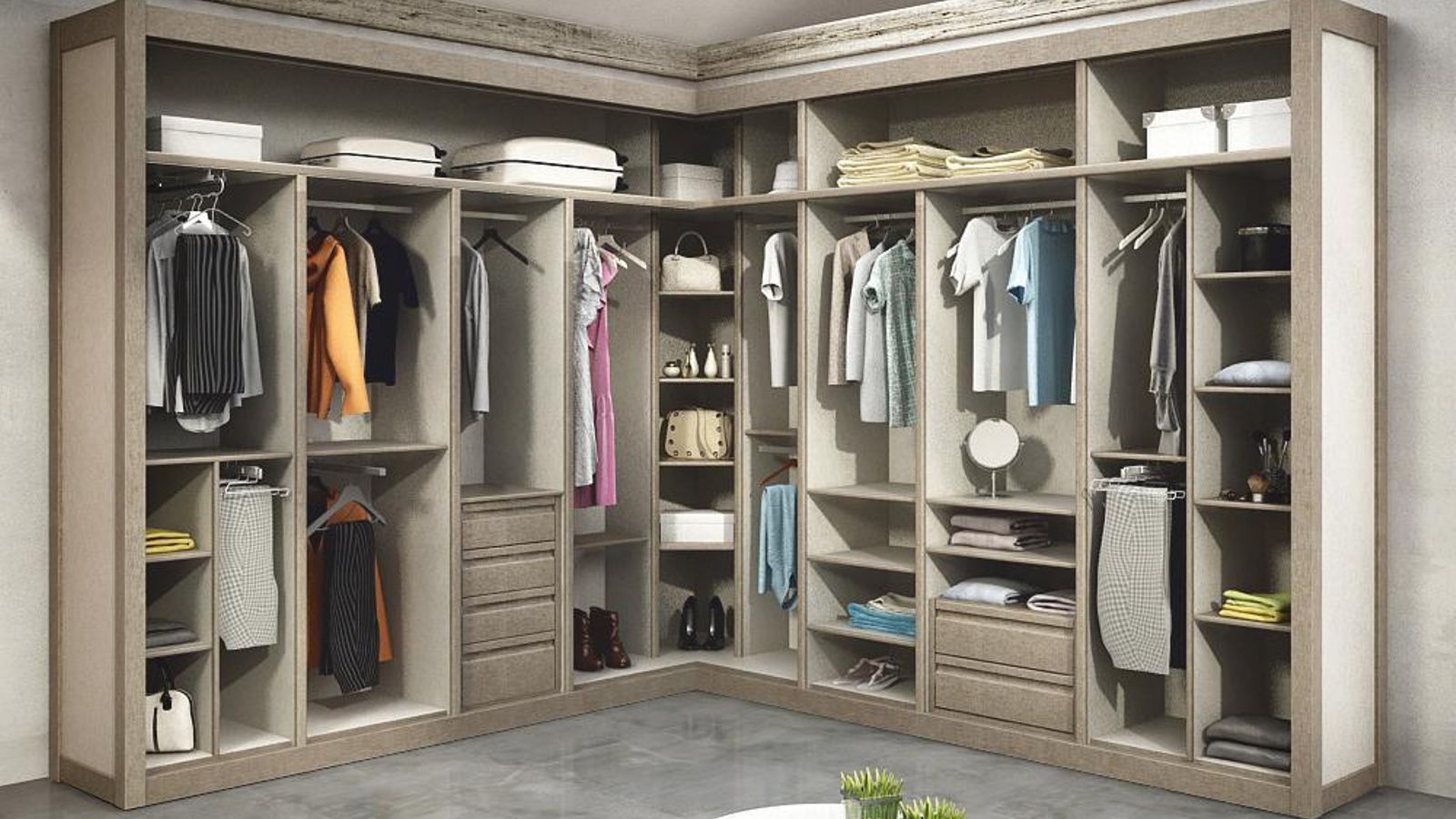 Un vestidor de ensueño, como el que aparece en 'Big Little Lies'.