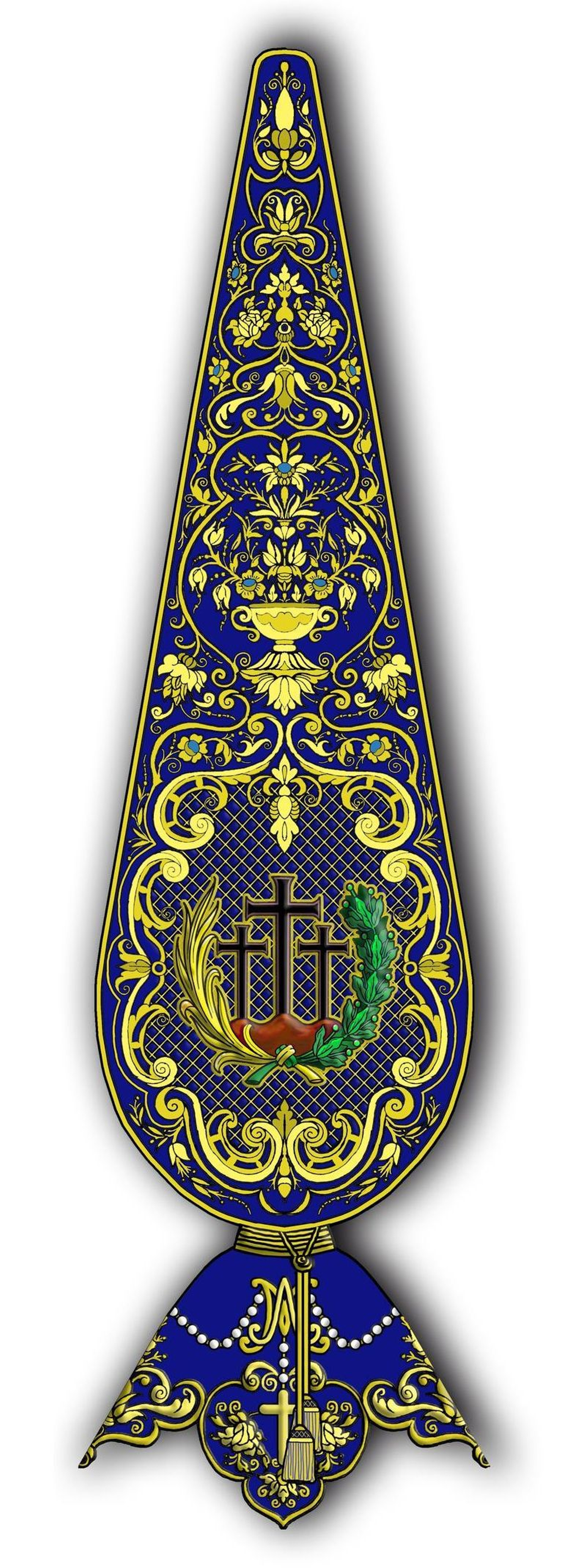 El boceto del nuevo Guión de la cofradía del Perdón.