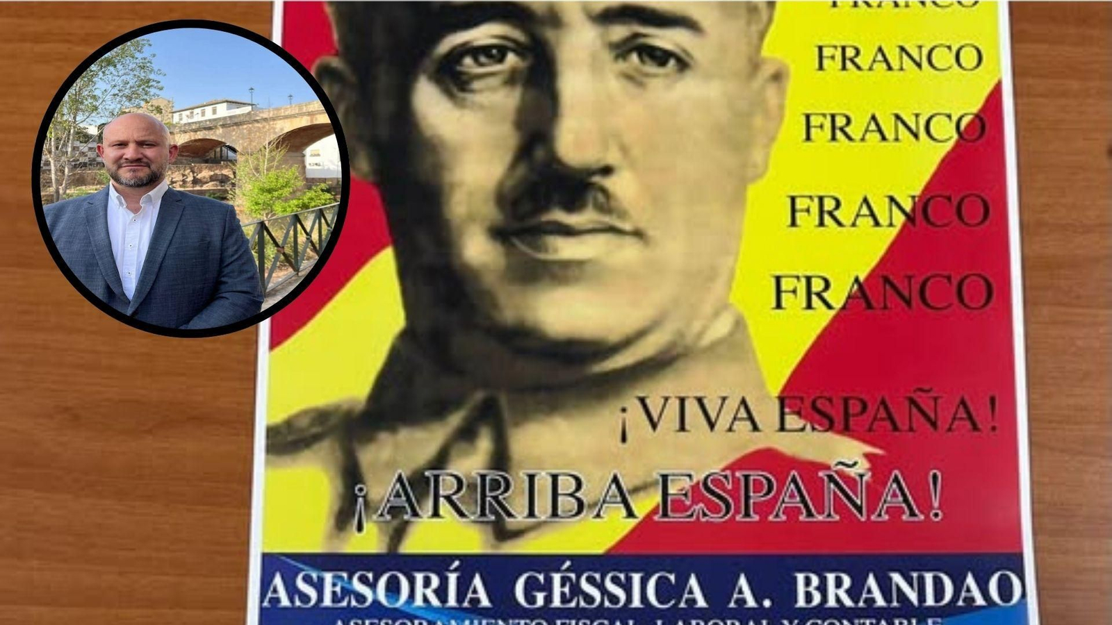 Calendario e imagen del actual alcalde de Puente de Génave.