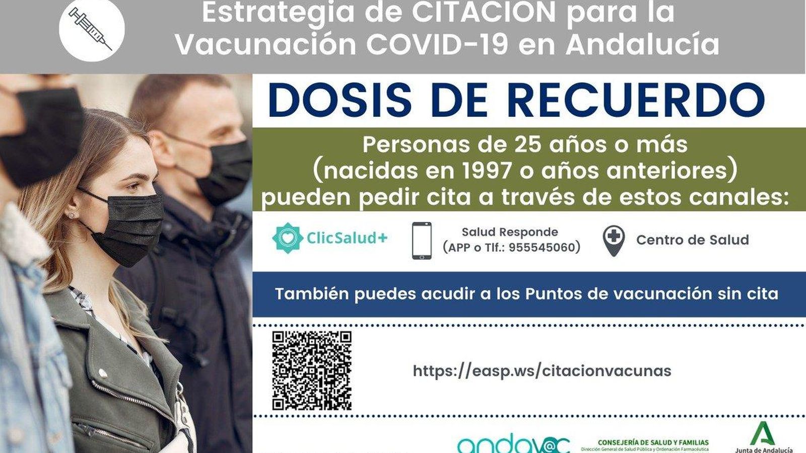 Apertura de la tercera dosis de la vacuna a los nacidos hasta 1997.