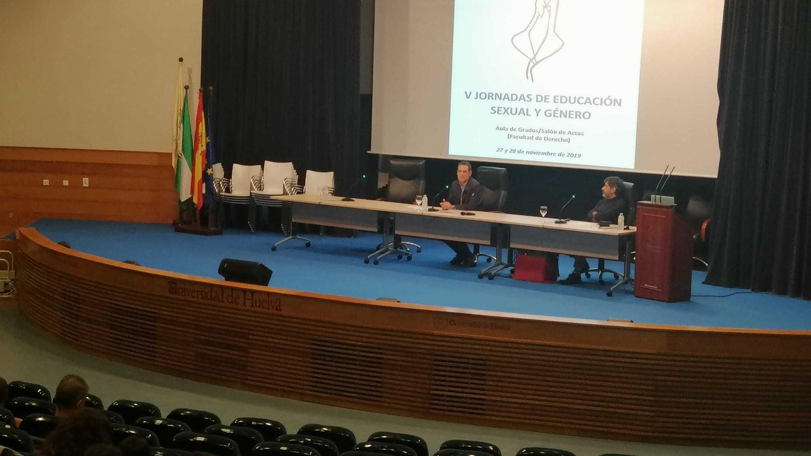 Un momento de la inauguración de las jornadas en la Universidad de Huelva.