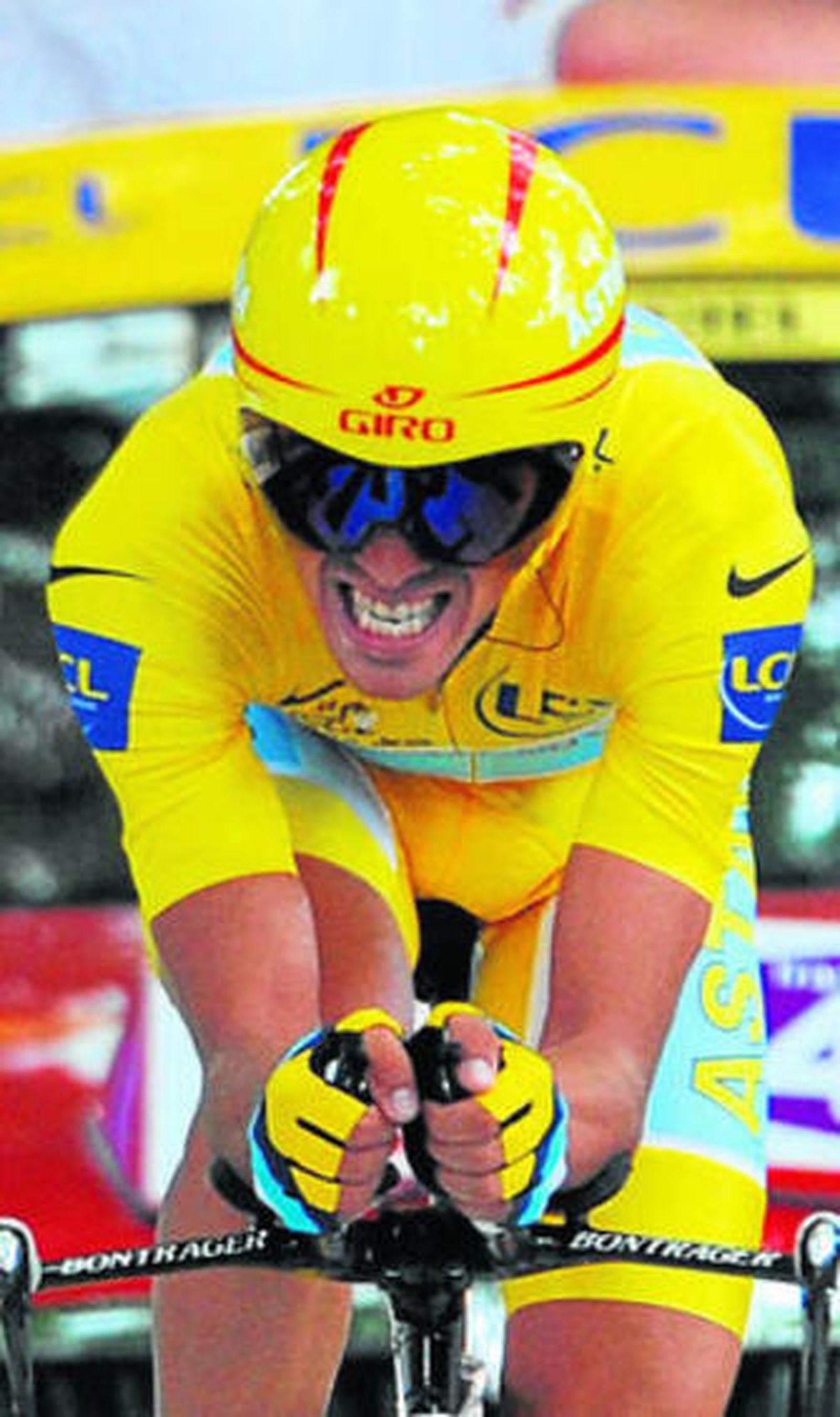 Alberto Contador, en una contrarreloj del Tour de 2009.