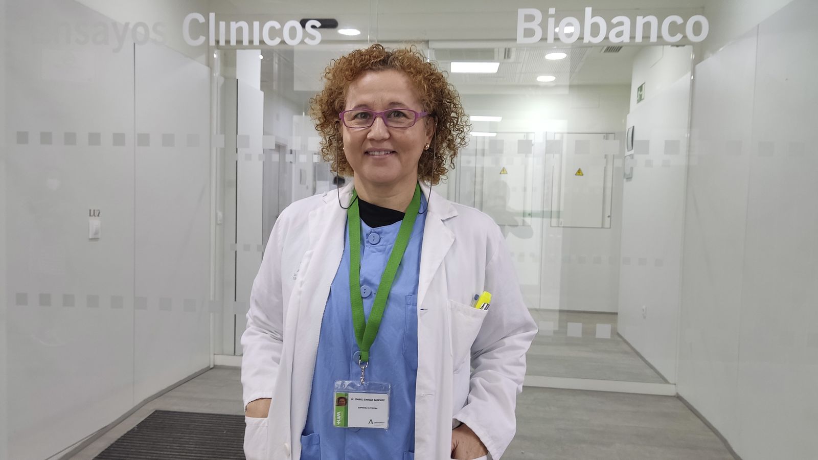 La coordinadora del nodo del Biobanco del Hospital Virgen Macarena, María Isabel García.
