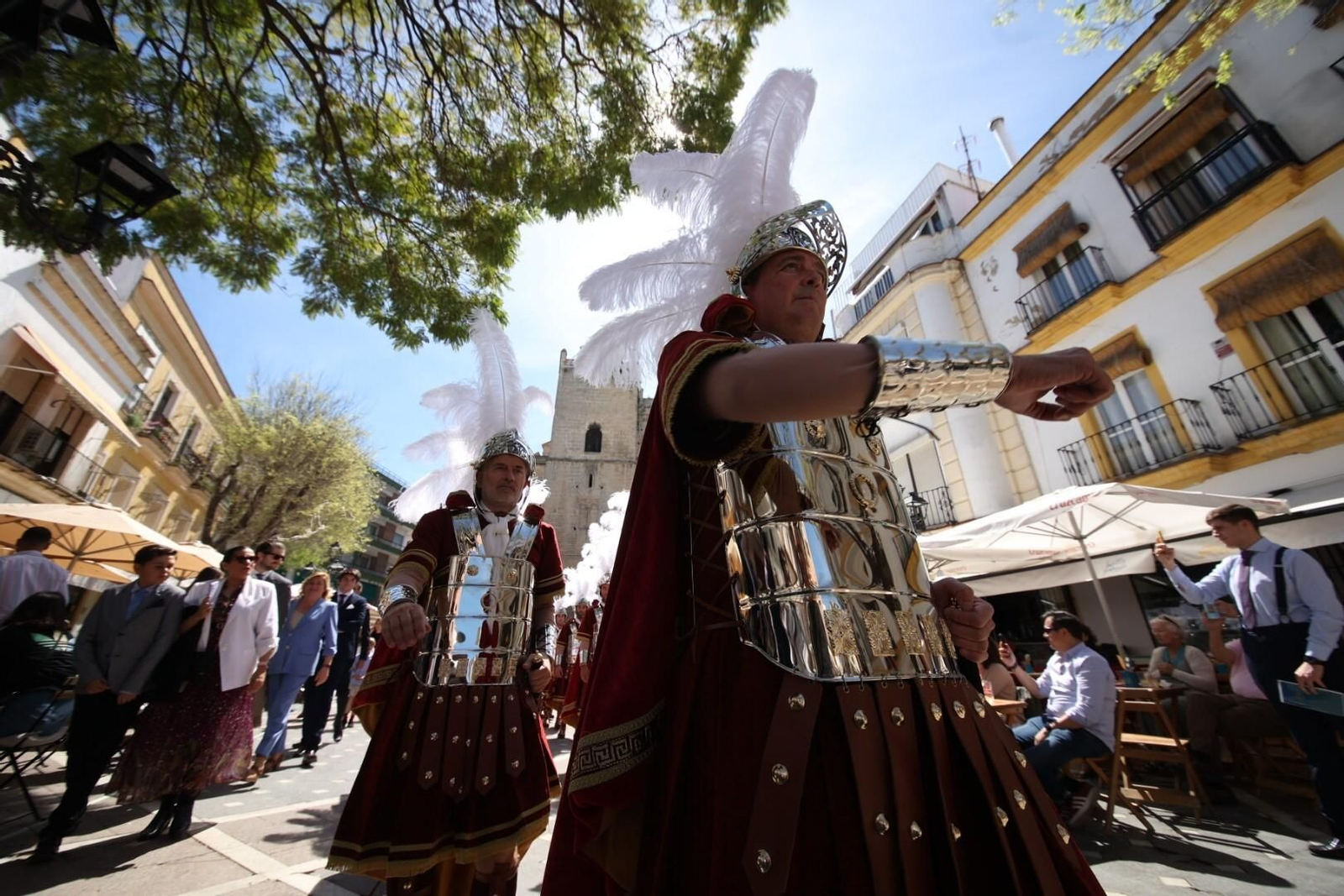 La guardia romana del Señor del Consuelo de la hermandad del Transporte