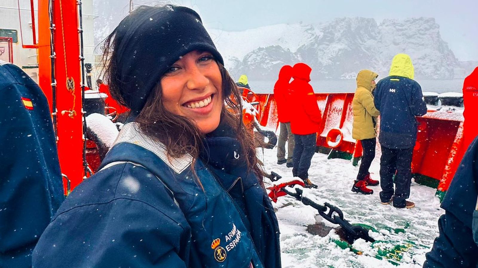 Zhaida García en la Antártida