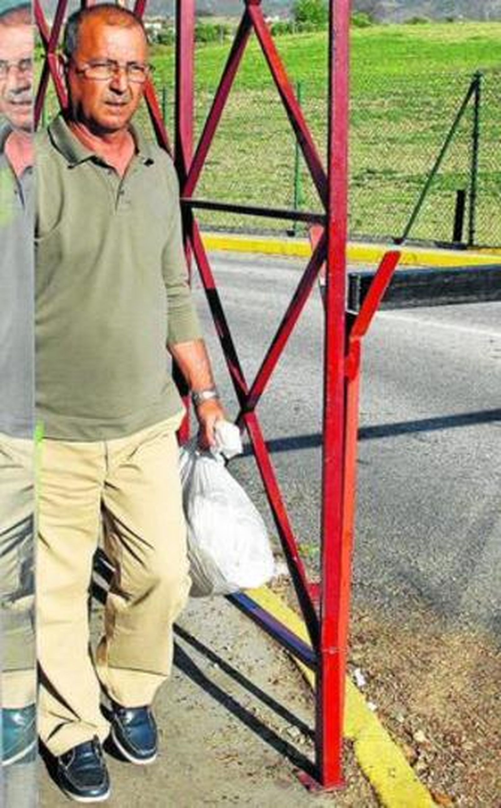 Juan Sánchez, la semana pasada, saliendo de la cárcel.