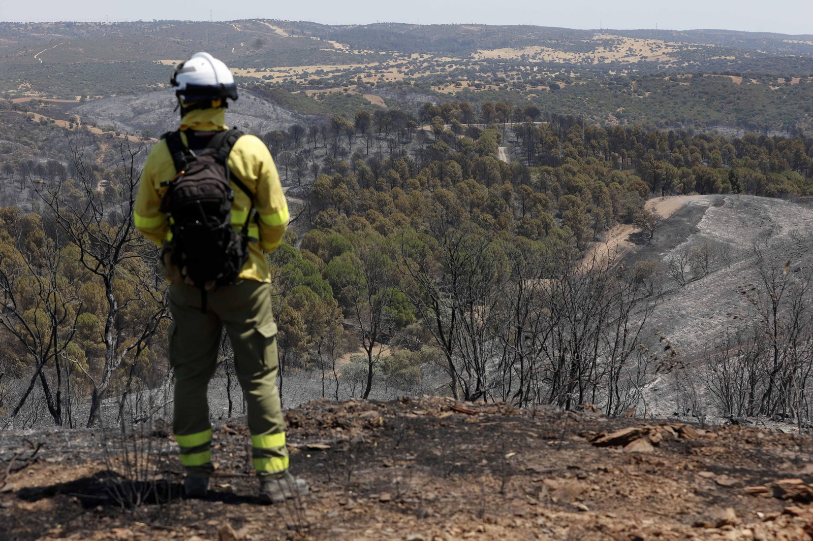 Los efectos del incendio en el Ronquillo en imágenes
