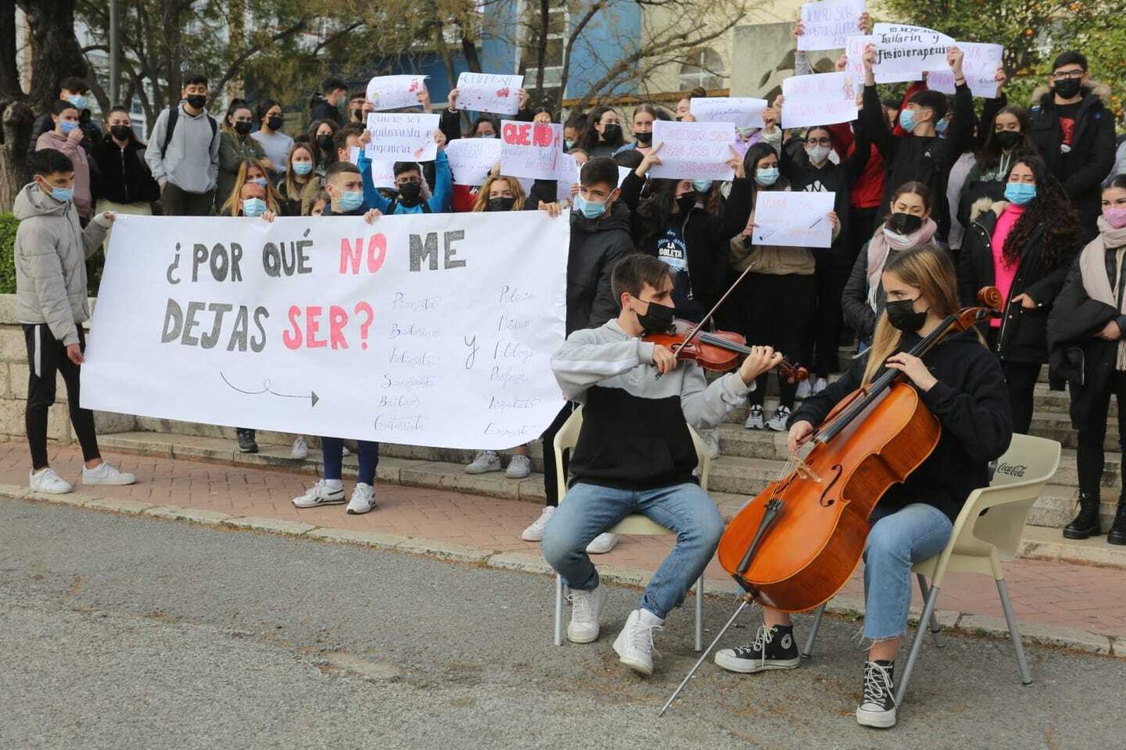 Alumnos de Bachillerato Musical en el  IES La Rosaleda