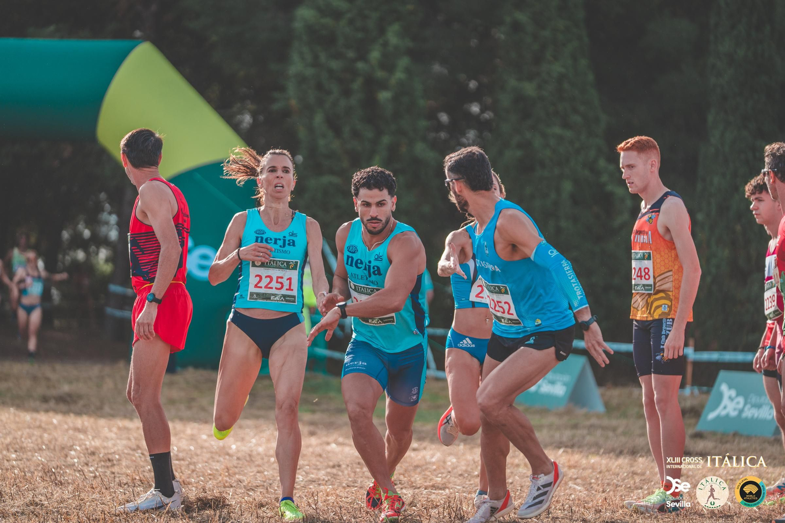 Una imagen de la competición por relevos.