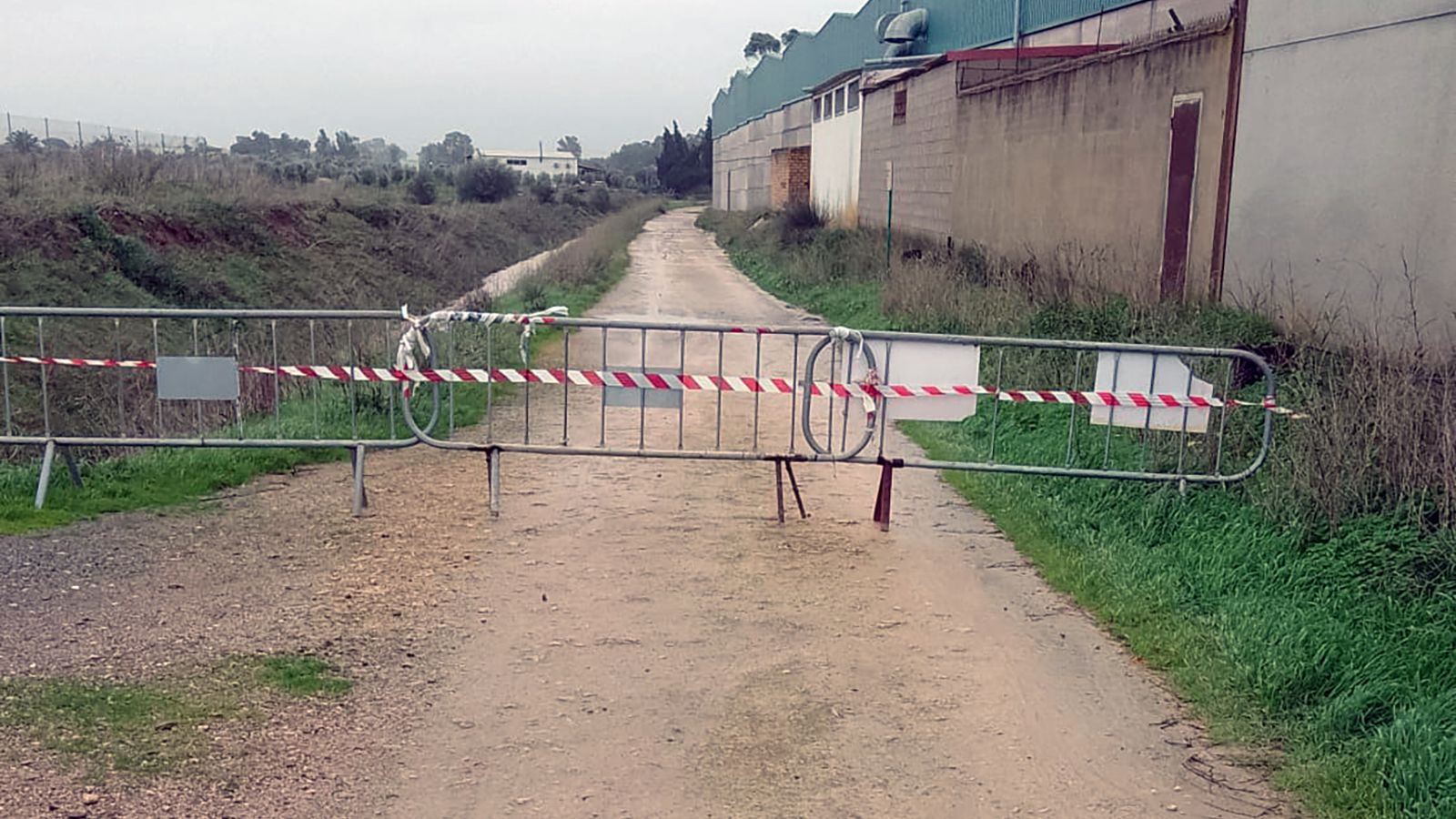 Zona acotada en San Juan del Puerto por el paso de la borrasca Leonardo.