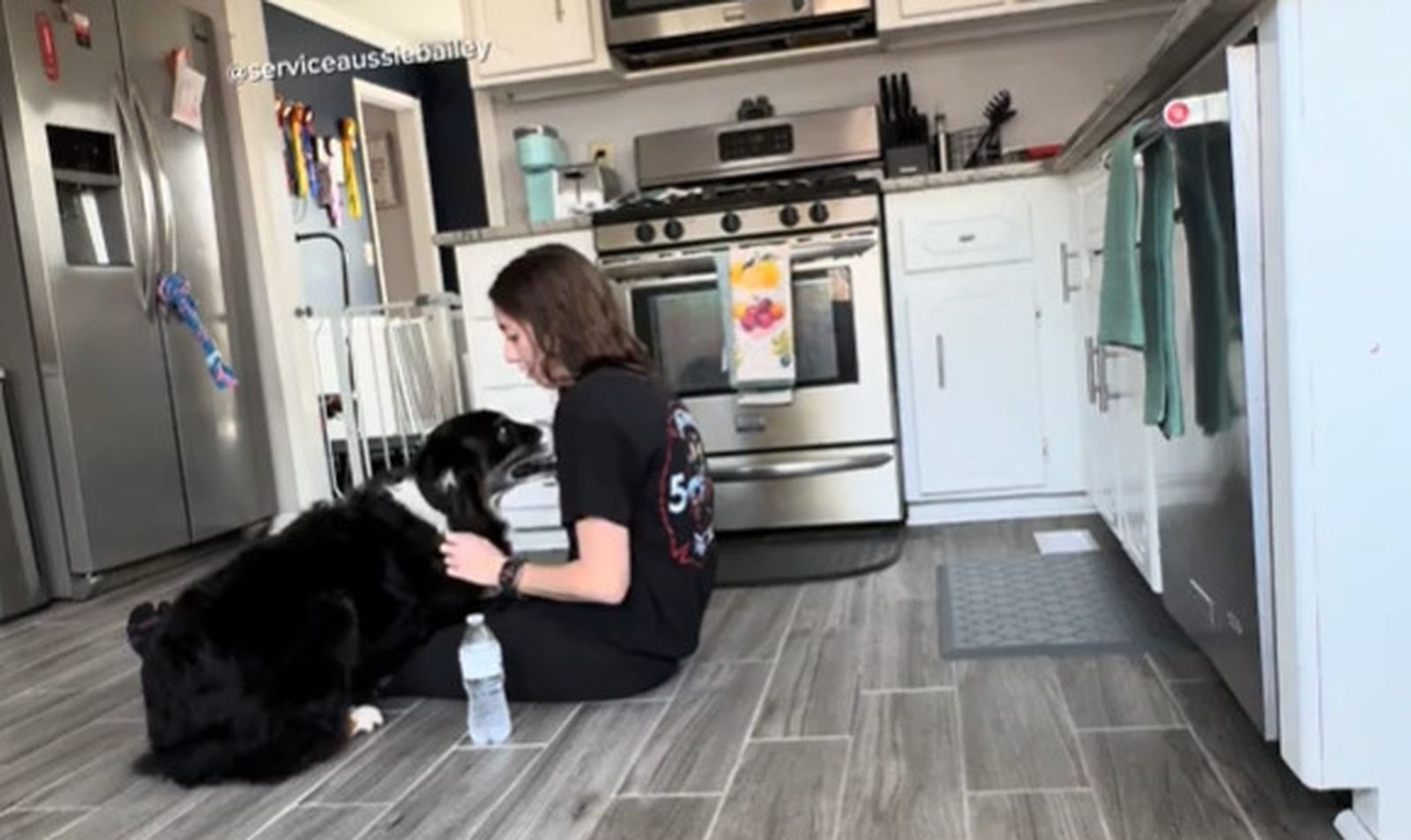 Un perro ayuda a su dueña durante una crisis de salud