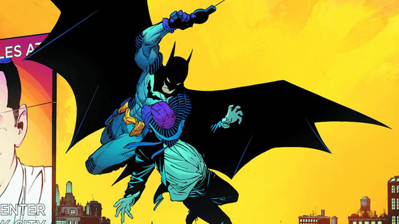 El Hombre Murciélago, en plena acción.