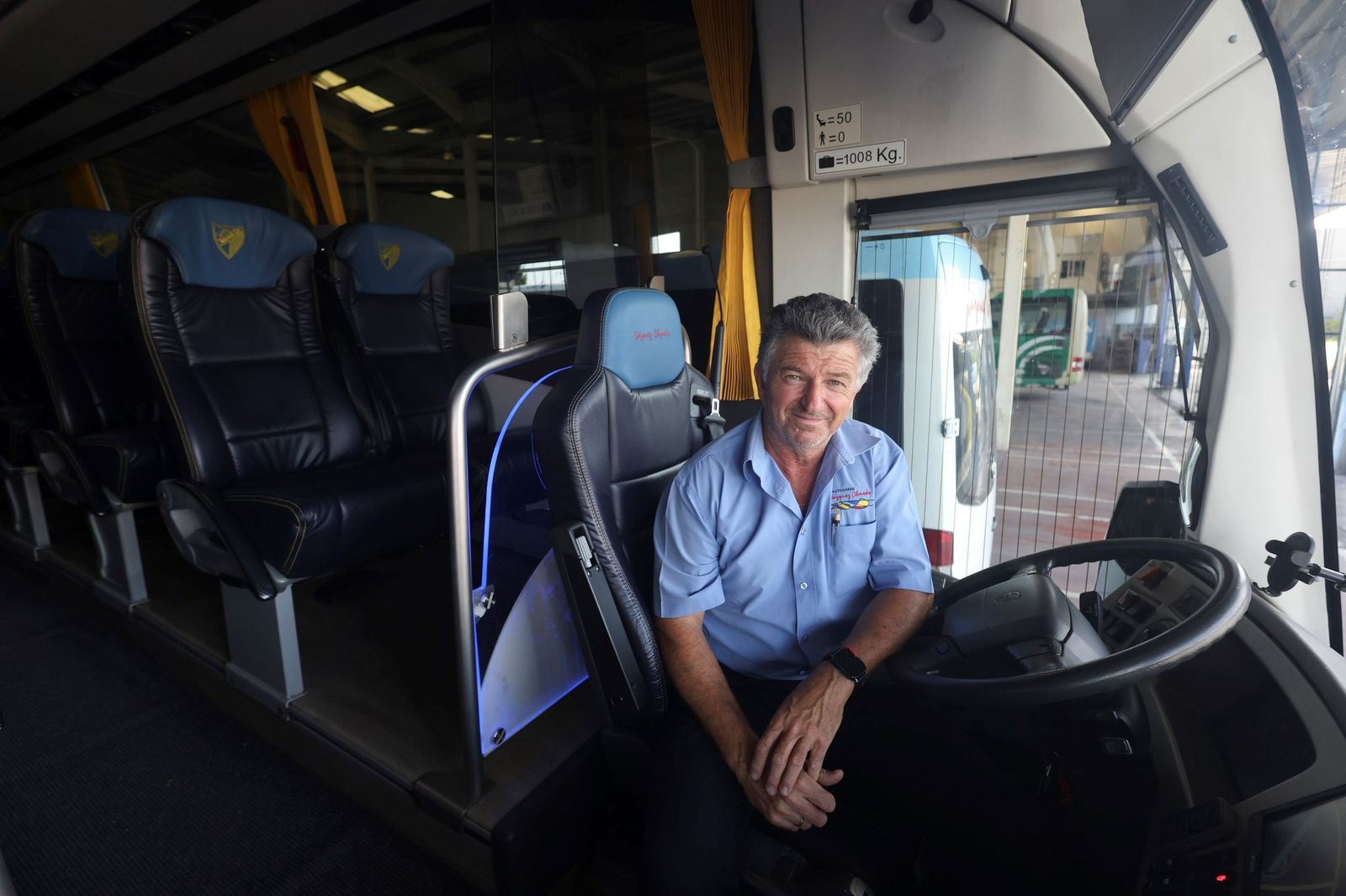 Ángelo Navas, el conductor del bus del Málaga