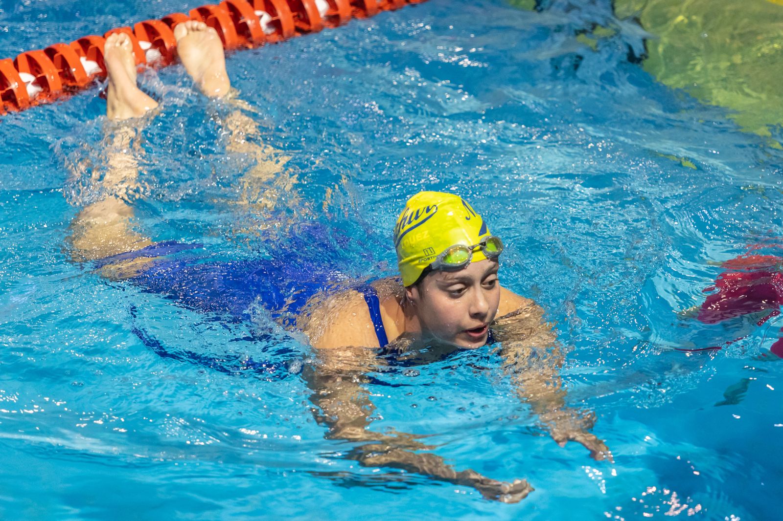 La nadadora Alba Vázquez, tras una competición