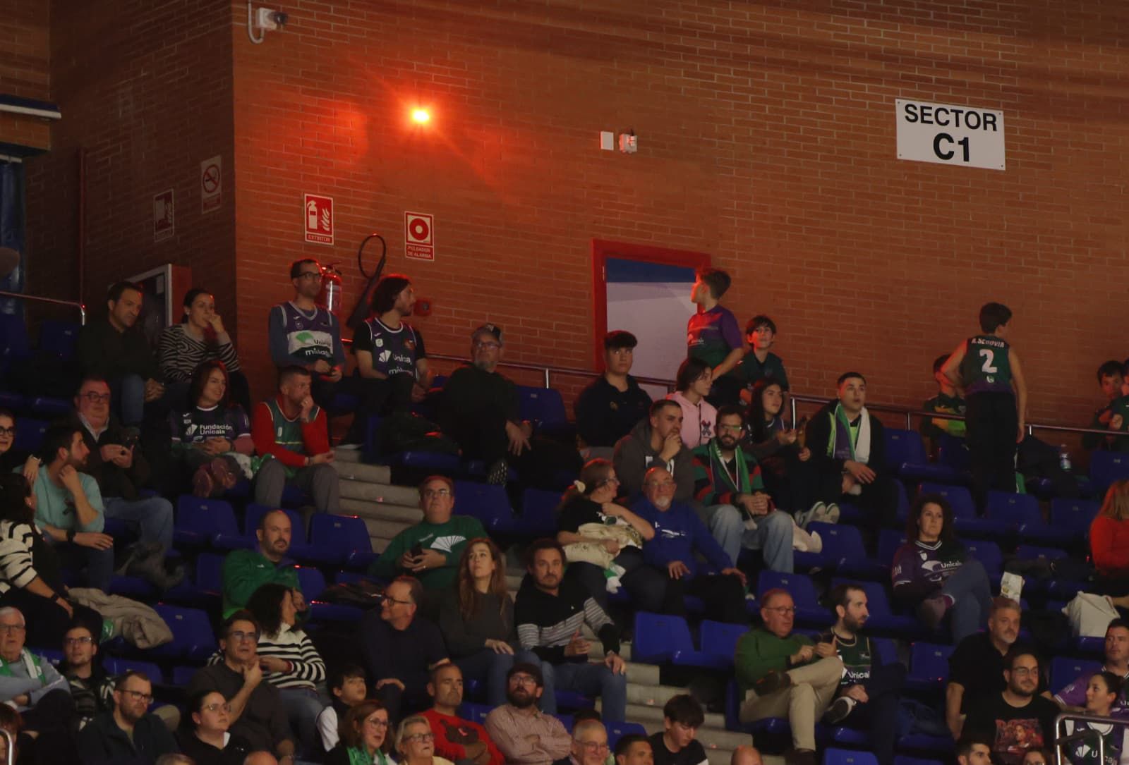 La alarma de emergencias durante el Unicaja-Würzburg