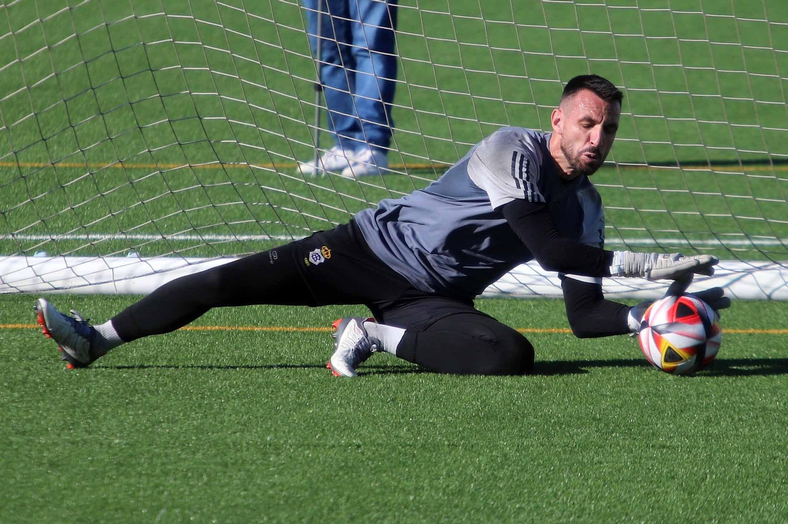 Imágenes del entrenamiento del Recre