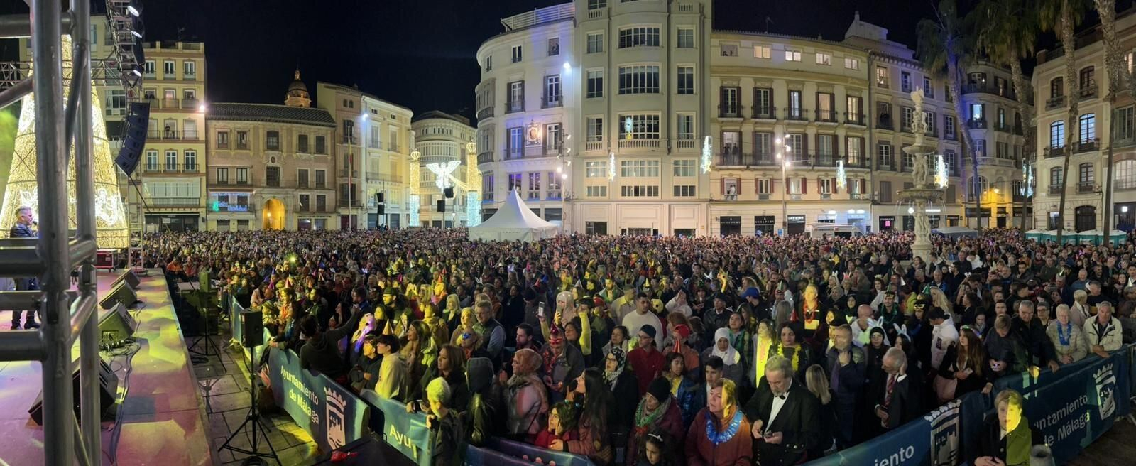 La celebración de la Nochevieja en la Plaza de la Constitución.
