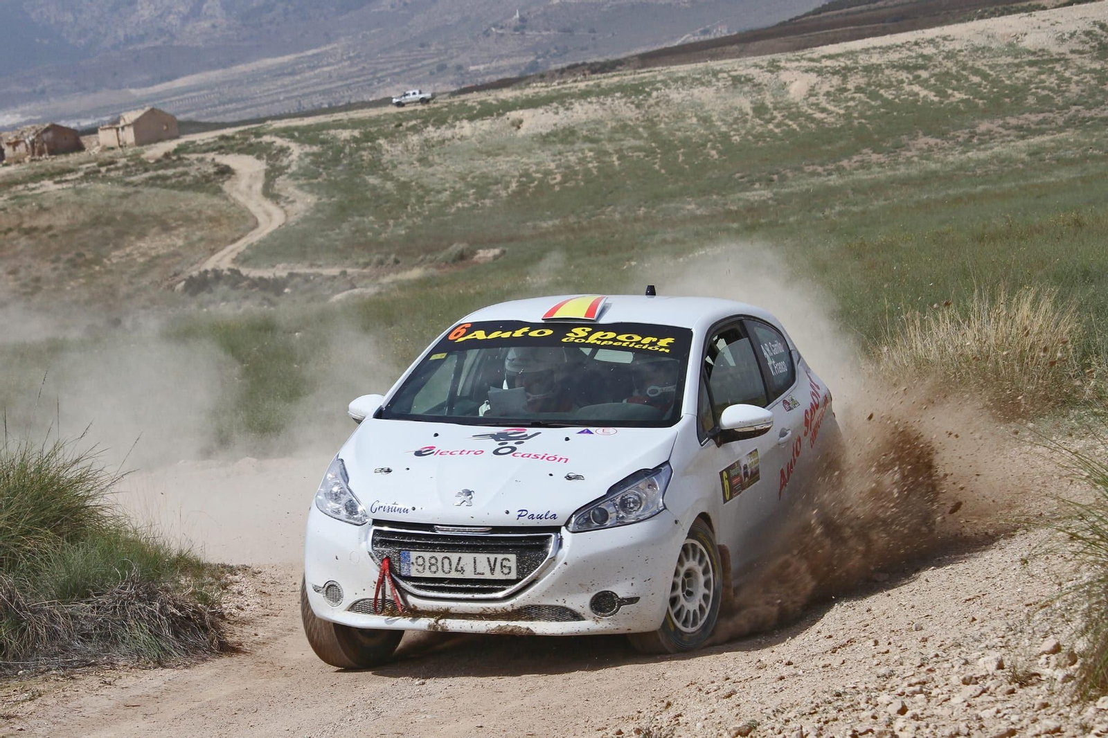 El vehículo de Antonio Rubio y Víctor Franco durante su participación en la prueba en tierras murcianas.