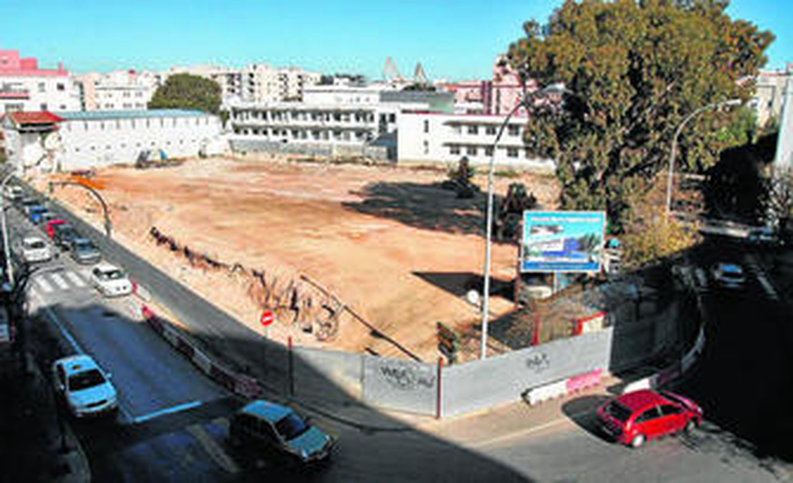 Estado actual del solar del antiguo pabellón Fernando Portillo.