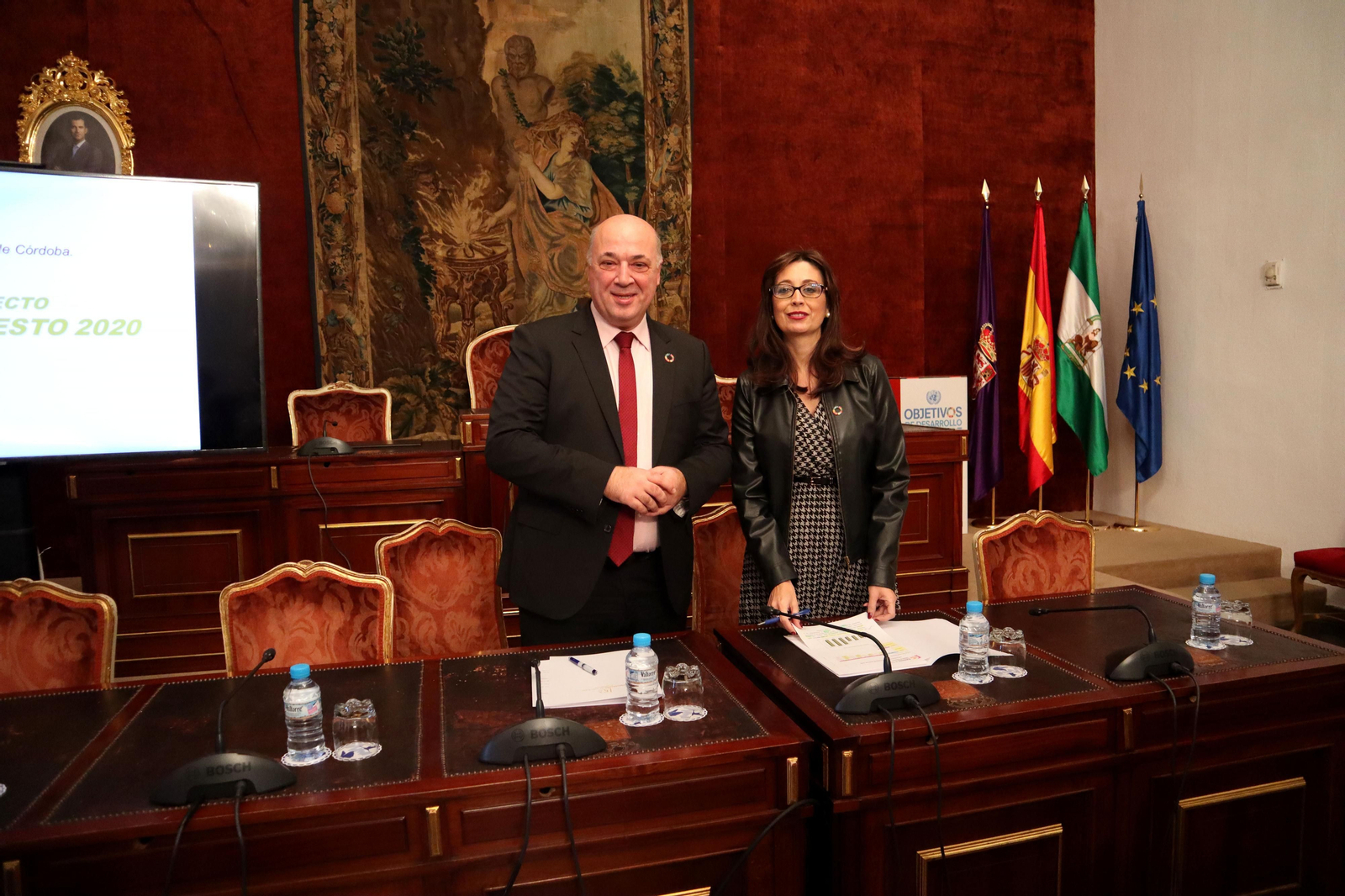 Antonio Ruiz y Felisa Cañete, el martes en el palacio de la Merced.