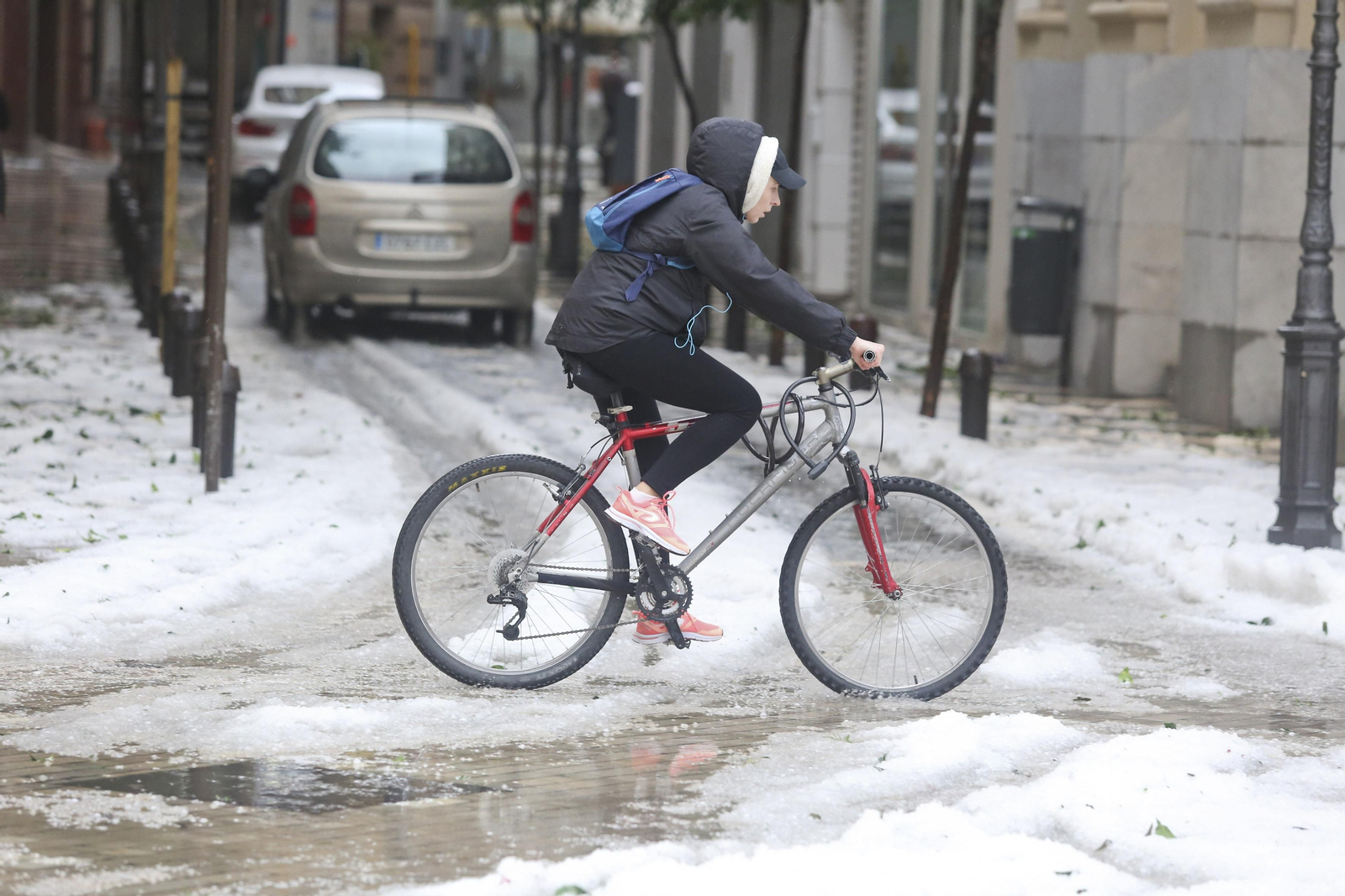 Fotos de la fuerte granizada registrada en Málaga