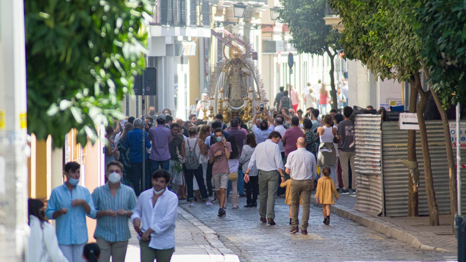 El traslado de la Virgen de las Mercedes de la Puerta Real, en imágenes