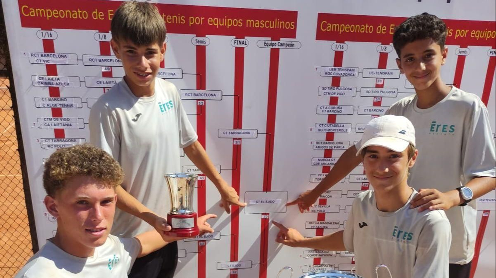Estampa del equipo del Club de Tenis de El Ejido en la Copa MAPFRE