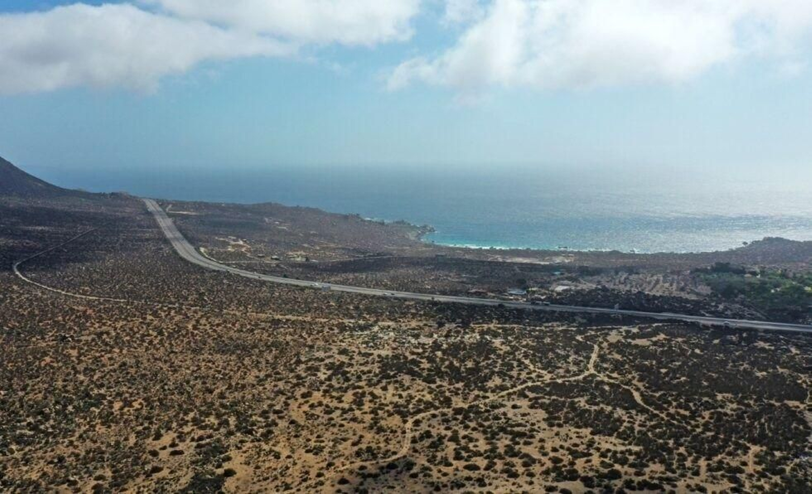 Vista área de la ubicación de la futura desaladora en Chile.