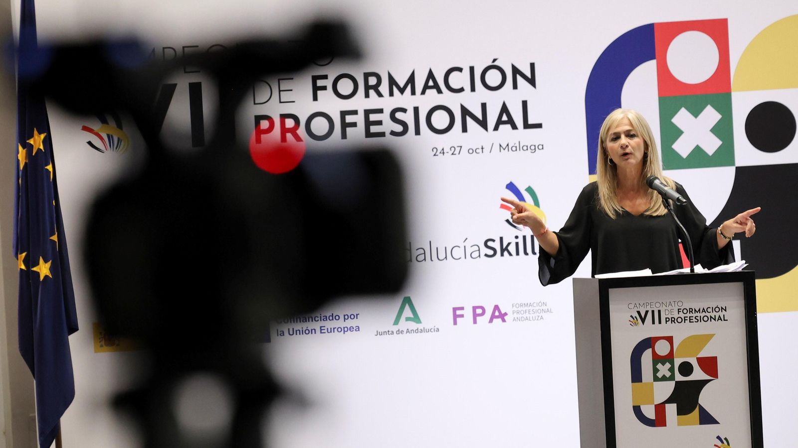 La consejera de Desarrollo Educativo durante su intervención.