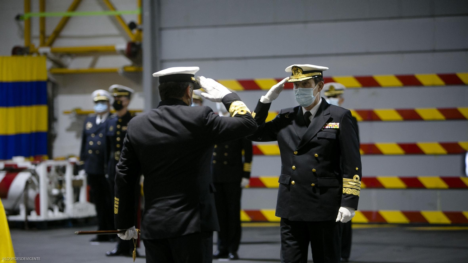 Toma de posesión del nuevo Almirante de la Flota, Eugenio Díaz del Río.
