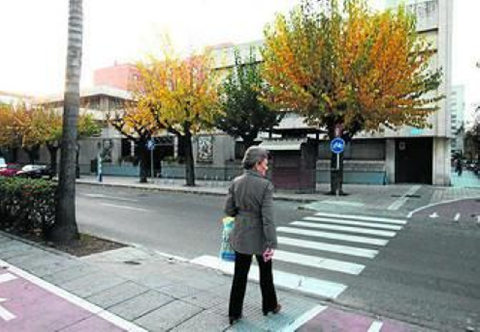 Imagen del paso de peatones donde ocurrió el suceso, ayer. Imagen del paso de peatones donde ocurrió el suceso, ayer.
