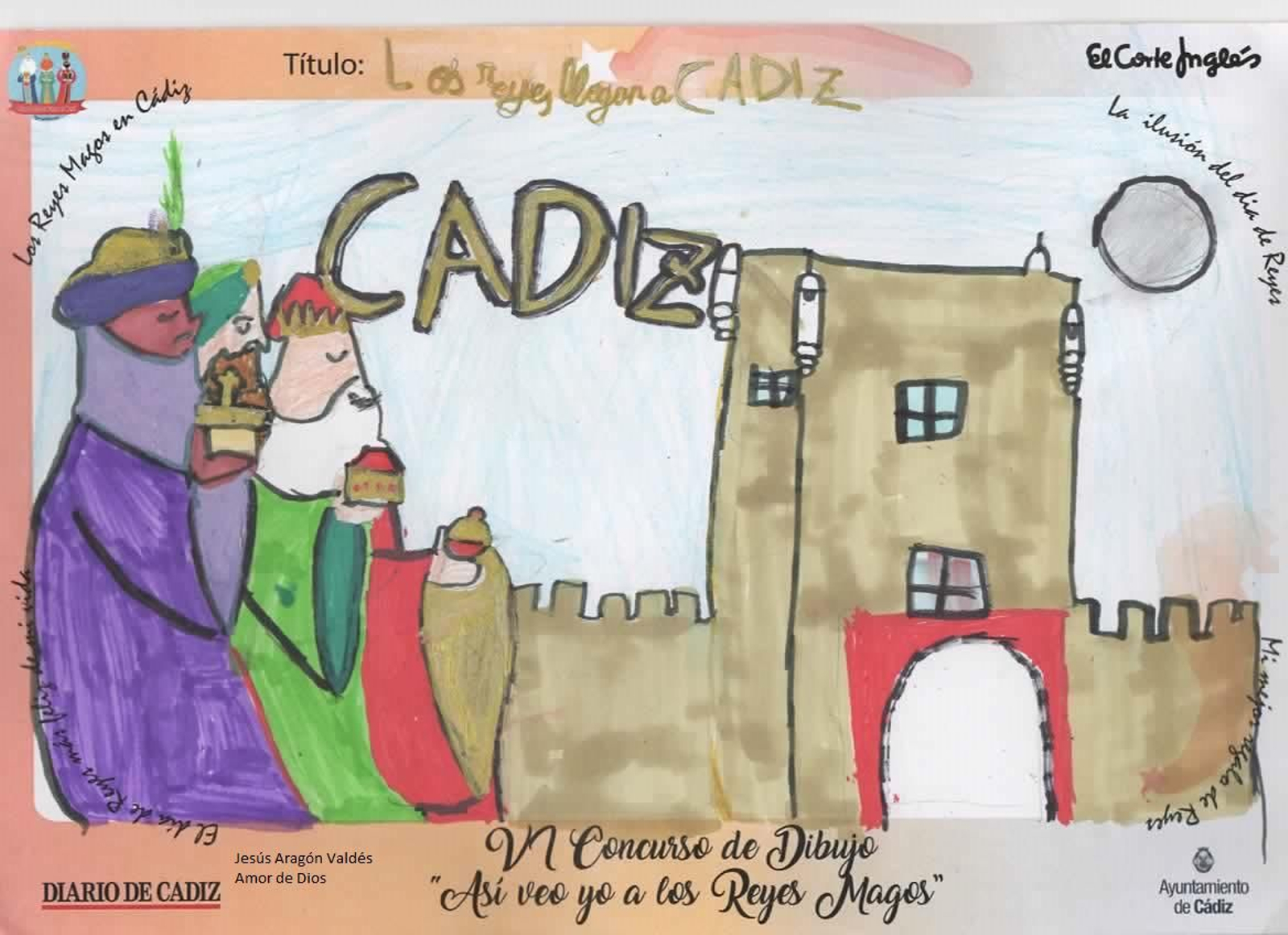 Los dibujos ganadores y semifinalistas del concurso 'Así veo yo a los Reyes Magos' en Cádiz.