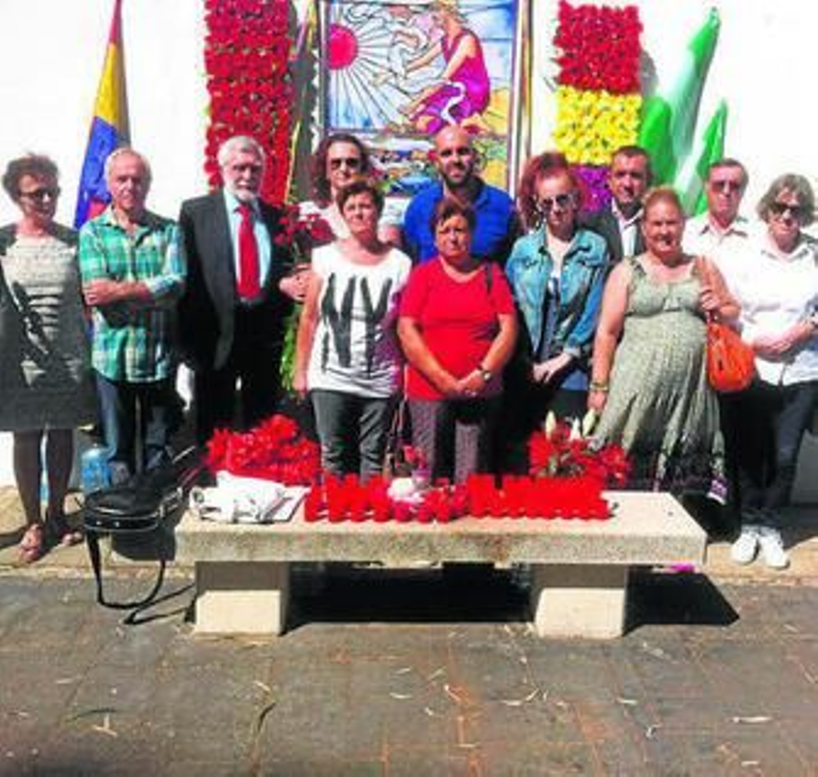 Imagen del homenaje ayer en Ronda.