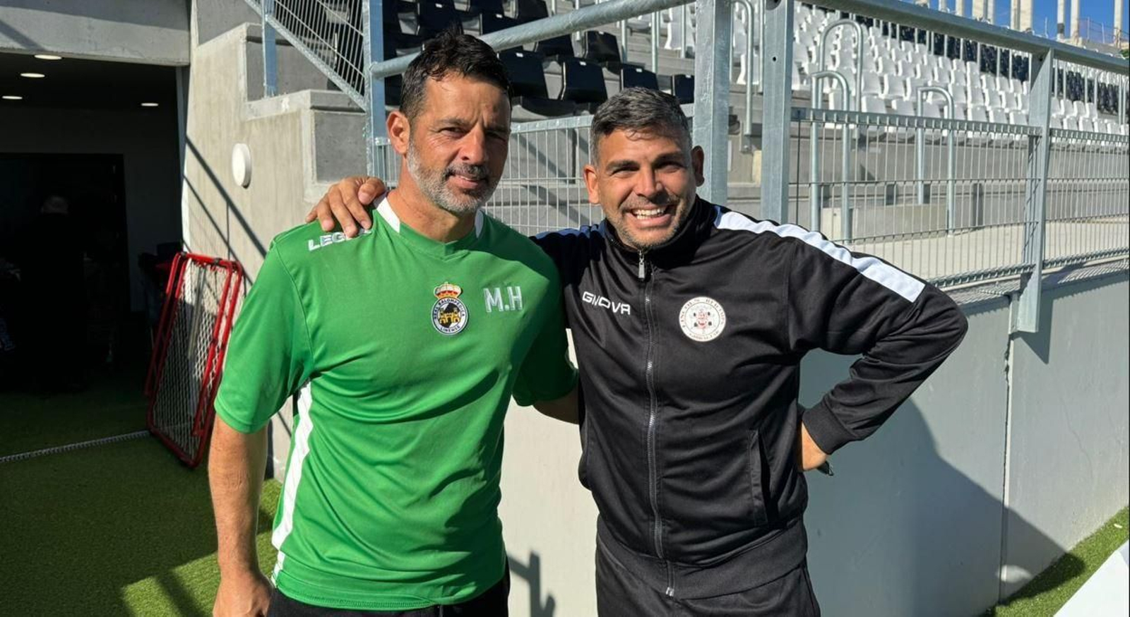 Mere y Juanjo Bezares, este jueves en el Ciudad de La Línea